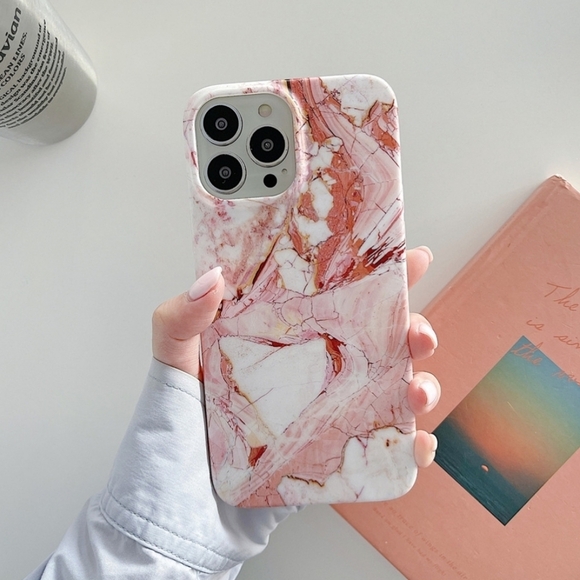 Pink Marble Case for iPhone 12 Case , iPhone 12 Pro Case, iPhone 12 Pro Max Case - Picture 1 of 6